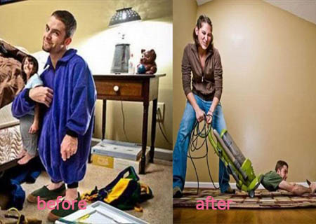 before after